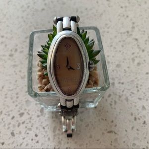 Silpada silver and leather watch